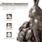 Glitzhome® 21.25" MGO Bronze Mom and Baby Rabbit Statue